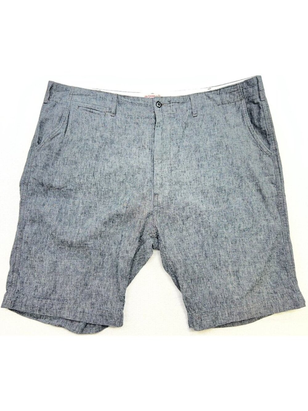Levi's Men's Regular Taper Chino Linen Shorts Flat Front Size 40 Heathered Gray